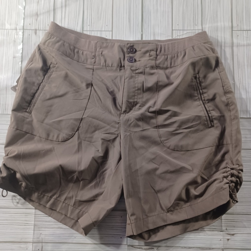 Khakis & Co Outdoors Women Brown Hiking Shorts Size 8 Cargo Utility Activewear